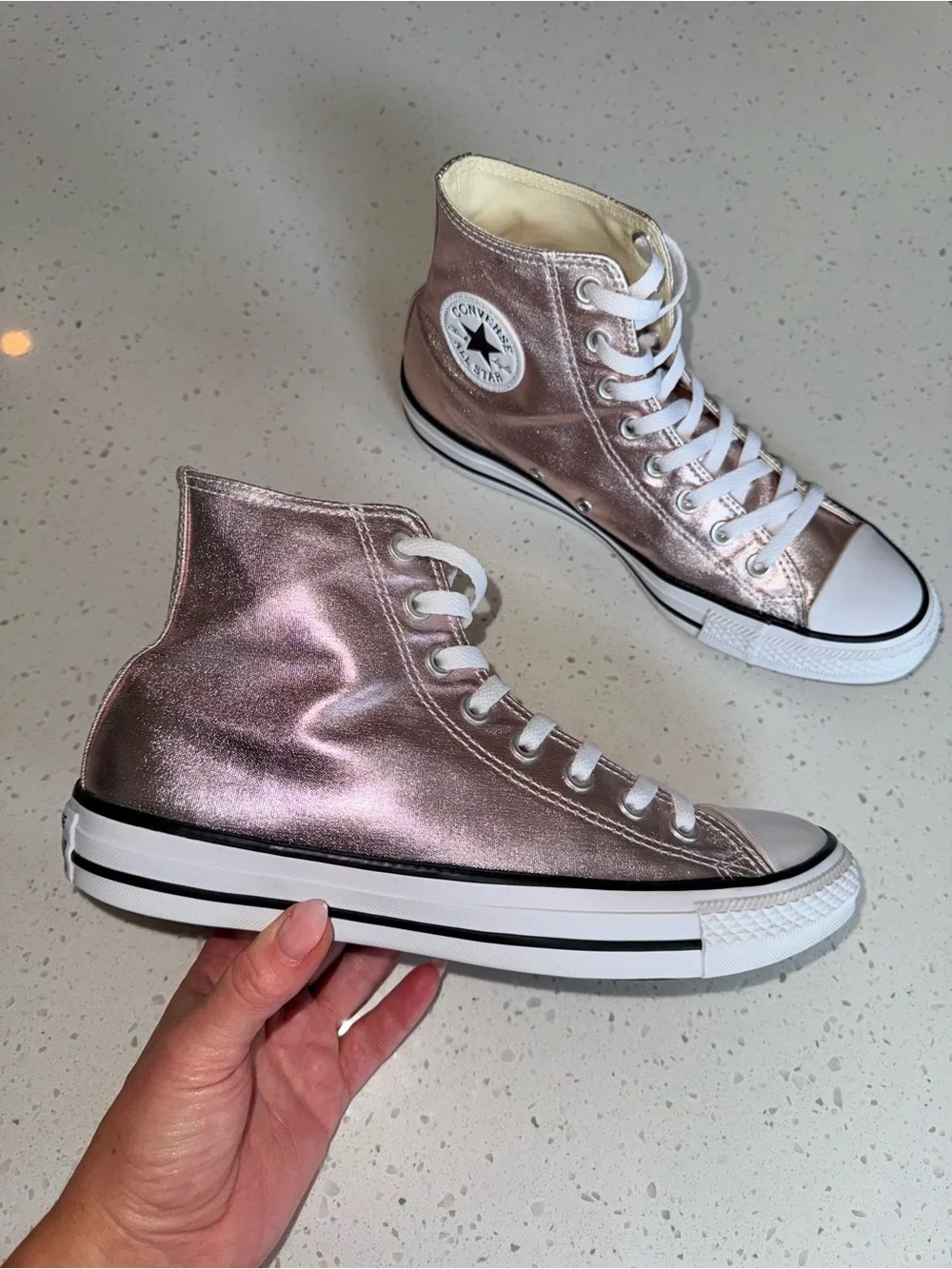 Converse Metallic Rose High Top Sneakers